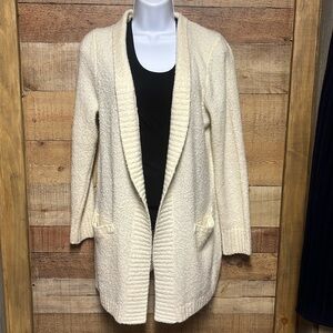 LL Bean cardigan wool blend sweater open front